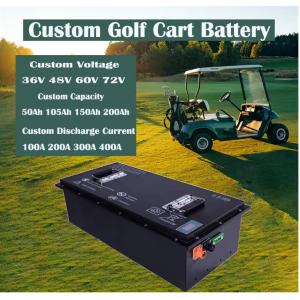 Customized High Quality EV Motorcycle Club Car Golf Cart Battery 36v 48v 60v 72v 50ah 100ah 200ah Electric Golf Car