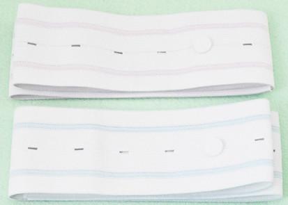 5 Inch Buttonholes Fetal Heart Monitor Belt Colorful Stripes For Pregnant Women