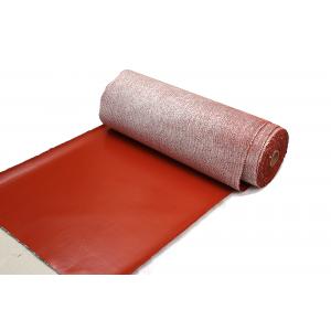 3.0mm Texturized Fireproof Fiberglass Cloth Red Silicone Coating