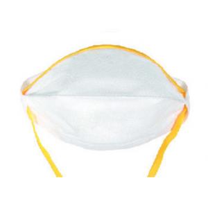 Foldable FFP1 Dust Mask Unique Fastener Design Durable Yellow Color Straps