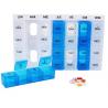28 compartment one weekly plastic pill container, Fancy 7 day clear plastic