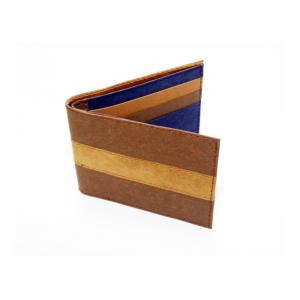 China Stripes Design Washable Kraft Paper Wallet Folding Short Type For Women Or Men supplier