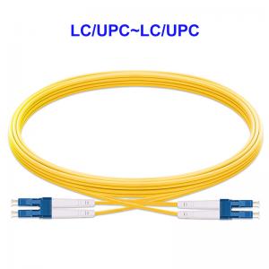Customizable Single Mode Fiber Optic Cable LC UPC To LC UPC Fiber Cable 2 Core