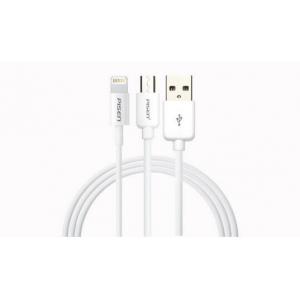 original 3 in 1 Pisen USB cable with package, Type C+ Apple Lightning USB cable+Android USB cable