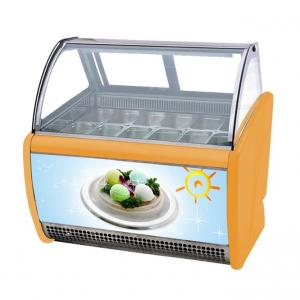 Commercial Gelato Hard Ice Cream Display Freezer Showcase With 8/10/12/14/16 Pans