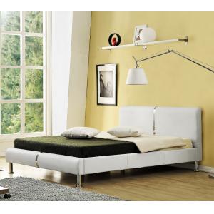 China EN1725 Upholstered Bed Frame PU Leather Plywood With Steel Legs supplier