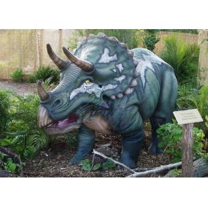China Artificial Life Size Dinosaur Statue , Handmade Outdoor Dinosaur Statues supplier