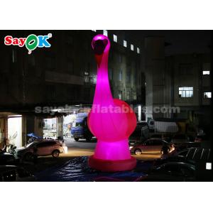 Pink Inflatable Cartoon Characters , 10m High Giant Inflatable Flamingo