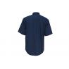 Men's 100% Cotton Twill Custom Work Shirts Short Sleeve Dark Blue Chest Pockets