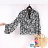 China Polyester Screen print Women'S Long Sleeve Blouses wholesale