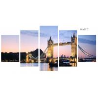 China Customized Canvas Prints Wall Art Tower Bridge Sunset Scenery Long Life Span on sale