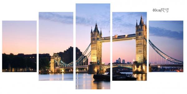 Customized Canvas Prints Wall Art Tower Bridge Sunset Scenery Long Life Span