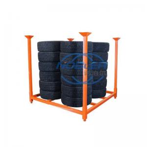 China Heavy Duty Warehouse System Detachable Metal  Coated Corrosion Protection Stacking Truck Tyre Tire Storage Rack supplier