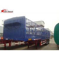 China 60T Roof Opened Steel Dry Van Trailer , Dry Box Trailer With Tri Axles on sale