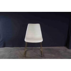 China White Leather Simple Thin Elegant Modern Dining Chairs For Home Restaurant supplier