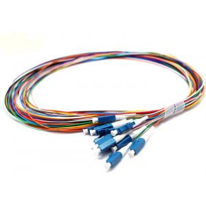 China Fiber Optic Pigtail 12F 12 Colors LC UPC Patch Cord 0.9mm OS2 G657A2 9/125 Durable Unjacketed Loose Buffer supplier