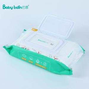 80pc per bag Natural Fabric Custom Nonwoven Baby Wet Wipes Biodegradable Ultra Soft