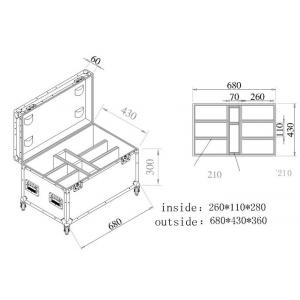 Wooden / Aluminum Tool Cases Trolley Case For Moving Head Light Case