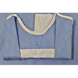 China Breathable Anti Blood Disposable Examination Gowns With Hook Loop Fastener supplier