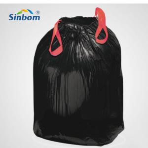 China Customized Logo HDPE LDPE Plastic Heavy Duty Black Trash Bag on Roll for Refuse Sacks supplier