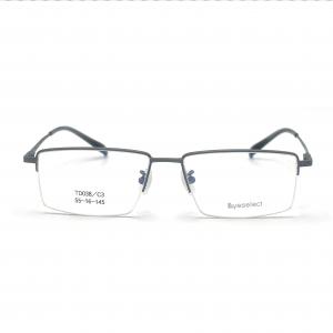 TD038  Semi-rimless Titanium Frame for Men - Perfect Balance of Style and Function