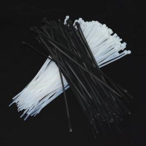 China White / Black PA66 Nylon Cable Ties Cable Wraps Self-locking Aging-Resistant supplier