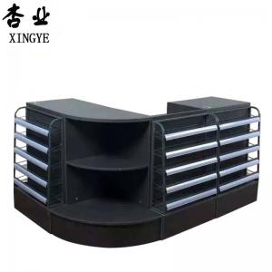 China Factory customized color size metal heavy duty Checkout Counter supermarket shelves supplier