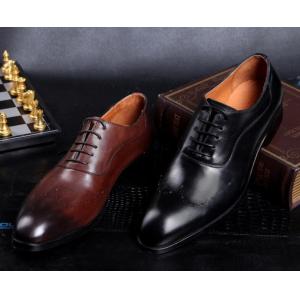 China Fashion Men Formal Dress Shoes , Brogue Hidden High Heel Leather Footwear For Mens supplier
