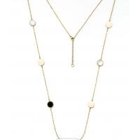 China Round Simulated Shell Pearl Strand Layered Necklace For Dainty Multiple Strands Long Necklace on sale