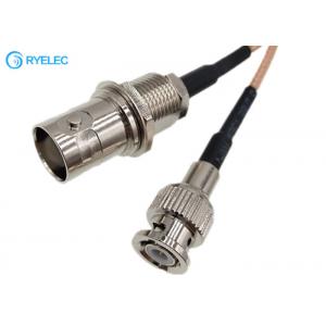 China Mini Micro Bnc Male Q6 To Rear Bulkhead Mount Crimp Connection Bnc Female Rg316 Cable supplier