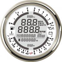 China Black 85mm 16V 5Bar Multi Function Boat Gauges Yacht Instrument for sale