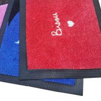 China Custom Size Floor Mats Printing Logo Nylon Top Rubber Back 8 - 9 MM on sale