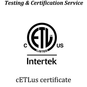 ETL Testing & Certification; North America's Most Dynamic Safety Certification Mark