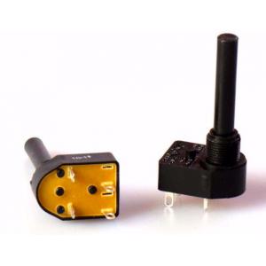 17mm Double Pole Rotary Mains Switch Solder / PCB Terminals 45° Index Angle