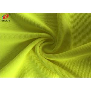 China 100% Polyester Fluorescent Material Fabric Weft Knitting Dry Fit Golf Polo Shirt Fabric supplier