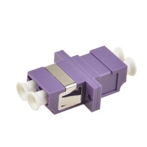 China Multimode Fiber Optic Connector Adapters Two Core OM4 Common Type With Purple Color supplier