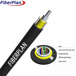 Light Weight Central Loose Tube Fiber Optic Cable With Two FRP Strengthen GYFXTY