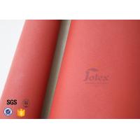 China Silicone Coated High Silica Cloth 700g 0.8mm Red Silicone Fibre Glass Fabric on sale