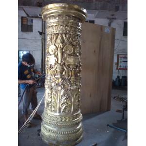 Custom Large Metal Flower Pot Cast Copper Column Still European Style