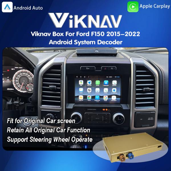 Viknav decodificador de sistema Android Box para Ford F150 2015-2022 Sólo soporta pantalla de automóvil original