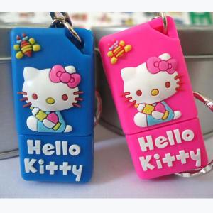 China 8GB Hello Kitty Cartoon USB Flash Drives, Cat Soft PVC USB Stick wholesale