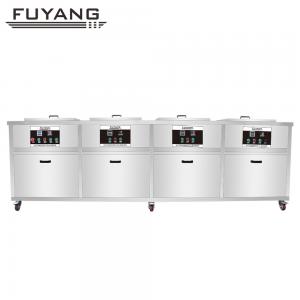 FUYANG 40KHz Four Tanks Ultrasonic Cleaning Equipment EMF For Auto Parts