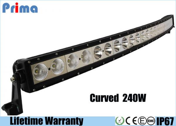 6000K 50 Inch LED Light Bar / PC Lens 21600lm Single Row 240w LED Light Bar