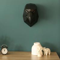 China Indoor 3D Metal Wall Art Sculpture Geometric Eagle Head Decorative Home on sale