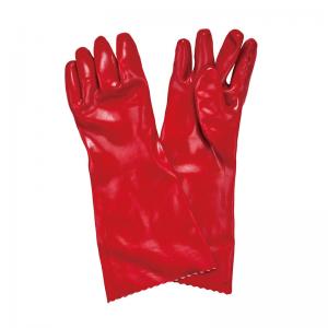 45cm Length Oil-resistant PVC Fully Coated CE EN 388 Industrial Safety Working Gloves