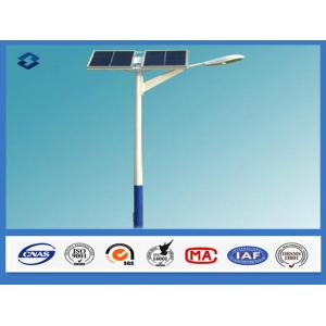 8m two Panels solar light pole with 160 Km / Hour Wind Speed Against earthquake of 8 grade