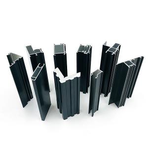 China Black 0.8mm slotted Anodized Extrusion Aluminium Profiles supplier