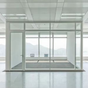 Modernas particiones de vidrio a prueba de sonido con marco de aluminio recubierto de polvo