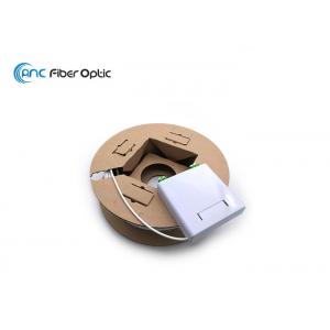 China 0.3dB 4 Core FTTH Fiber Optic Patch Cable Paper Spool With Small Wall Mount Box supplier