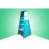 China 2 - Sided POP Corrugated Cardboard Display Ladder Shape With Shelves / Metal Hooks wholesale